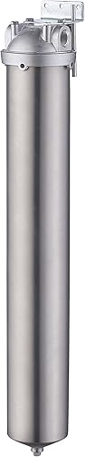 Miniatura 31 de Amwater NSF/ANSI 42 carcasa de filtro de agua de acero inoxidable para toda la casa, sistema de filtro de agua de sedimentos de 10 x 2.5 pulgadas