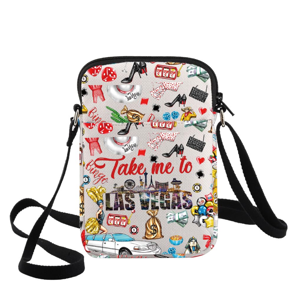 G2TUP Las Vegas Travel Crossbody Bag - Take Me To Las Vegas Casino Shoulder Bag - City Merchandise