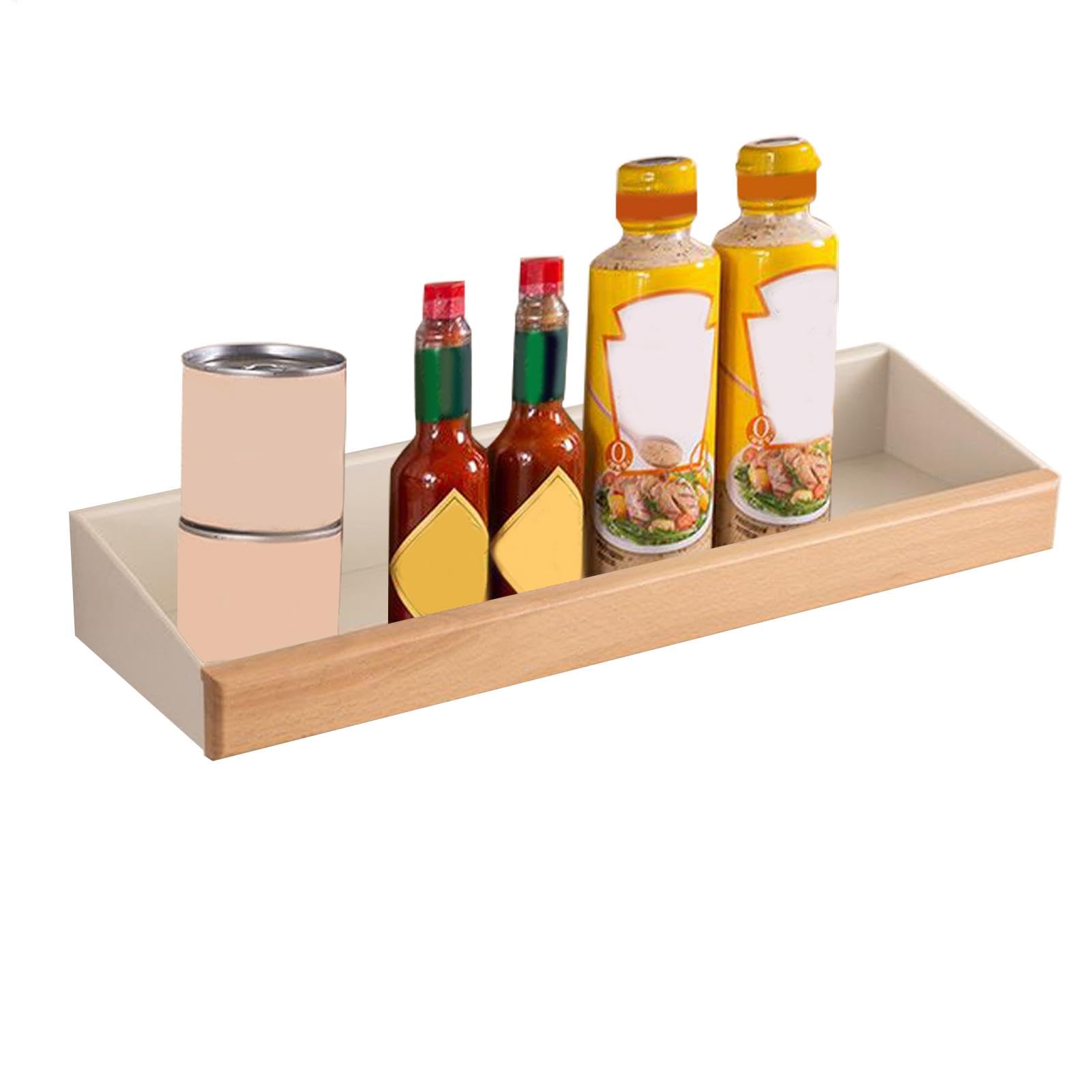 Étagères flottantes pour cuisine avec porte-épices et support bouteille de vin