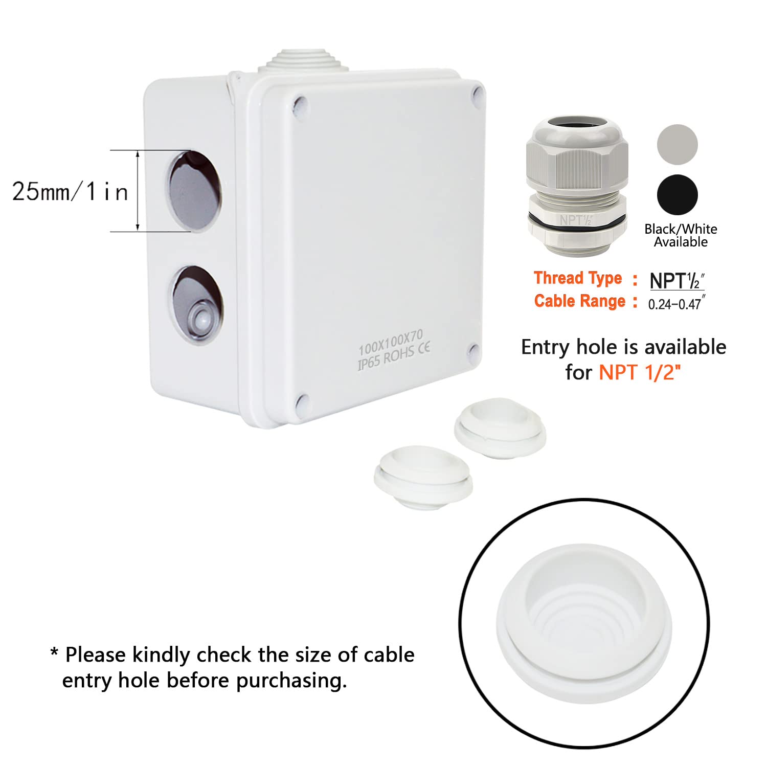Waterproof Electrical Junction Box - IP65 Dustproof -5