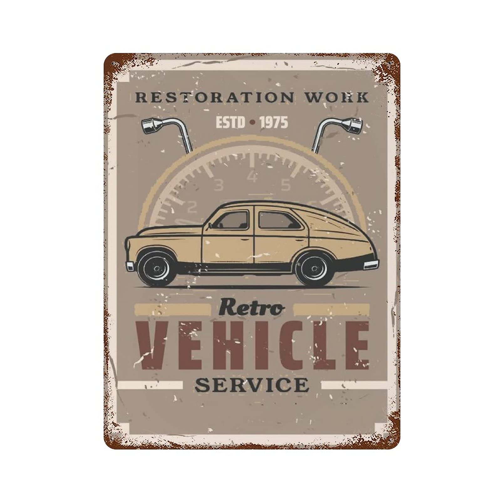Car Service Garage Vintage Great Aluminum Tin Sign Wall Decor Metal Plaque Poster 11.8"x15.7"