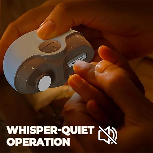 Miniatura 3 de Cortaúñas eléctrico, kit de lima de uñas eléctrico inalámbrico recargable por USB 2 en 1, cortaúñas automático, 2 velocidades, juego profesional de