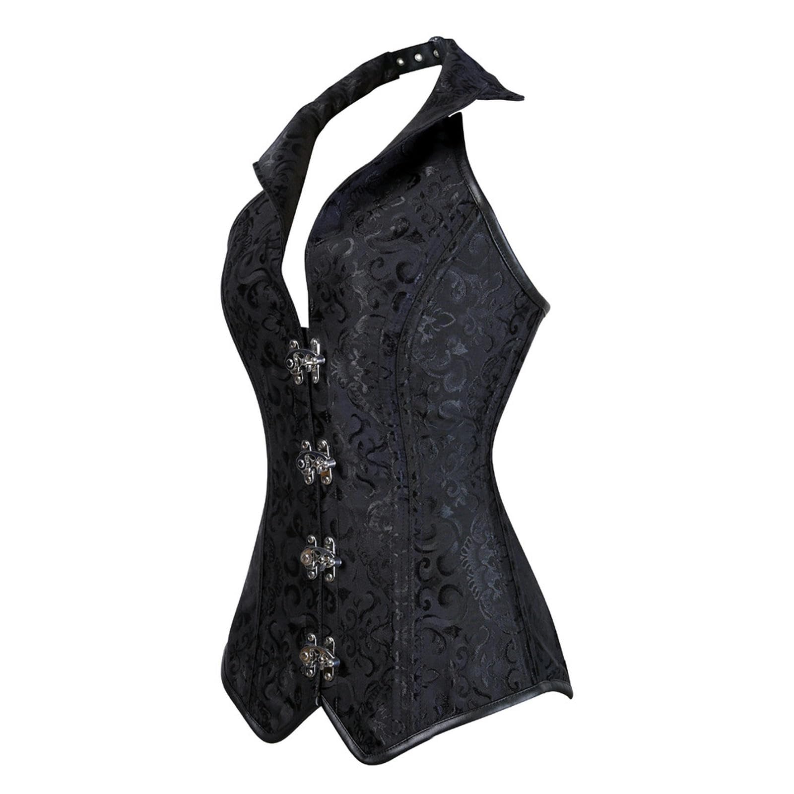 Palace Jacket Faja Moldeadora con corsé y Cuello Halter - Negro - M