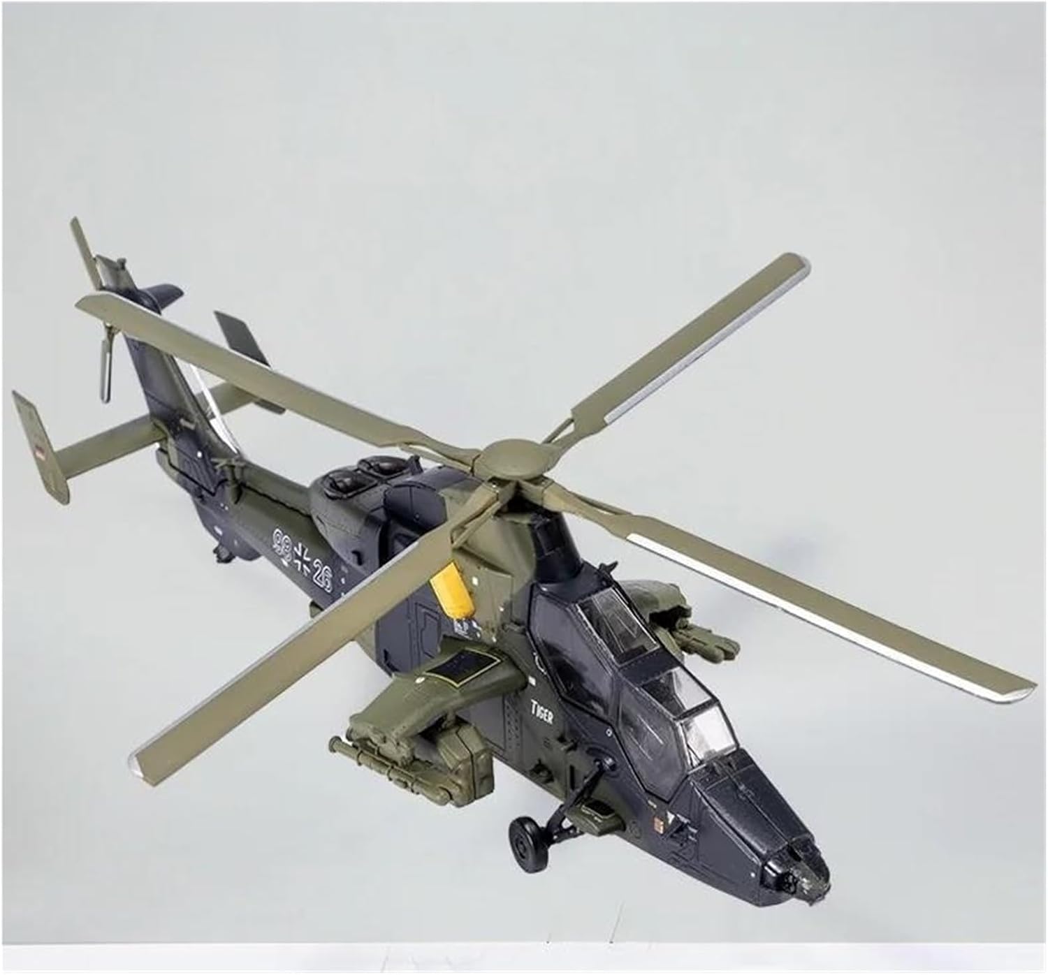 1:72 for EC665 Tiger Attack Helicopter Simulation Model Diecast Alloy Collectible Green Airplane Display Scale Metal Airplane