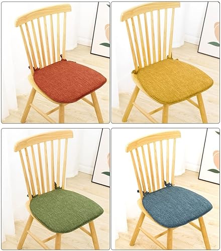 Miniatura 15 de ETULLE Cojines de silla para sillas de comedor, paquete de 2/4/6, almohadillas gruesas para sillas con lazos antideslizantes en forma de U, 16.1 x