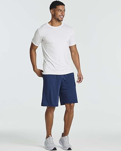 Miniatura 5 de Real Essentials - Paquete de 5 Real Essentials - Camisetas de manga corta para hombre con cuello redondo y de secado rápido, atlética, para correr,