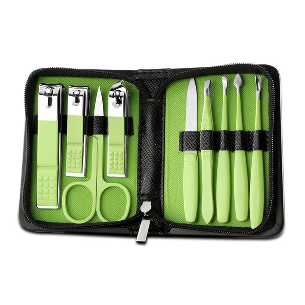 Stainless Steel Nail Clippers 9 Piece Set Nail Scissors Manicure Nail Clippers Pedicure Tools