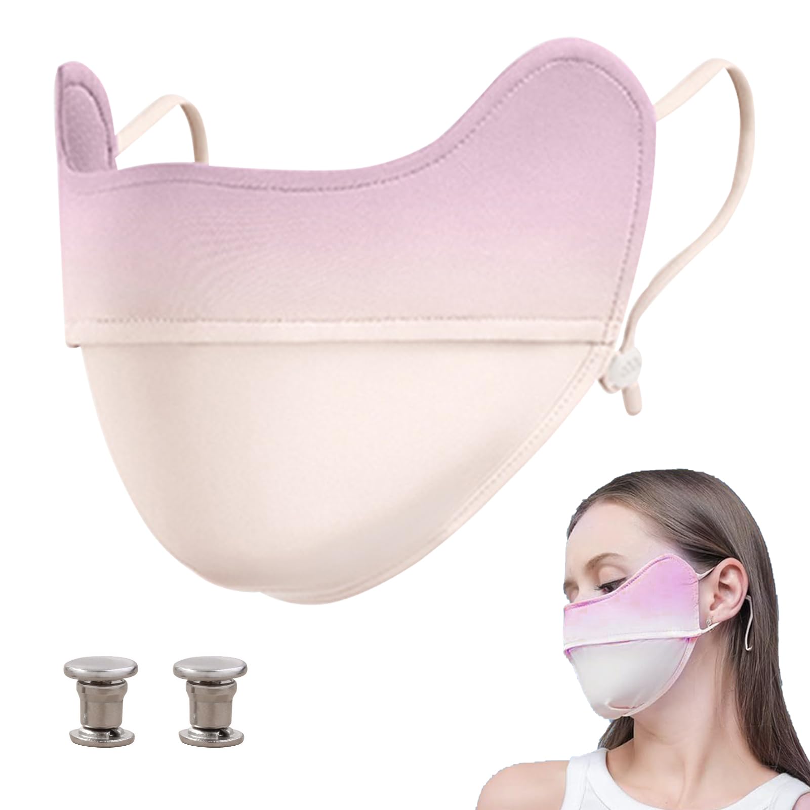 Mascarilla para Protección Solar, Protección UV Máscaras Faciales, Máscara de Protección Solar, Máscara Facial UV, Lavable, Reutilizable, Ejercicio, Transpirable, Protección Solar, Púrpura