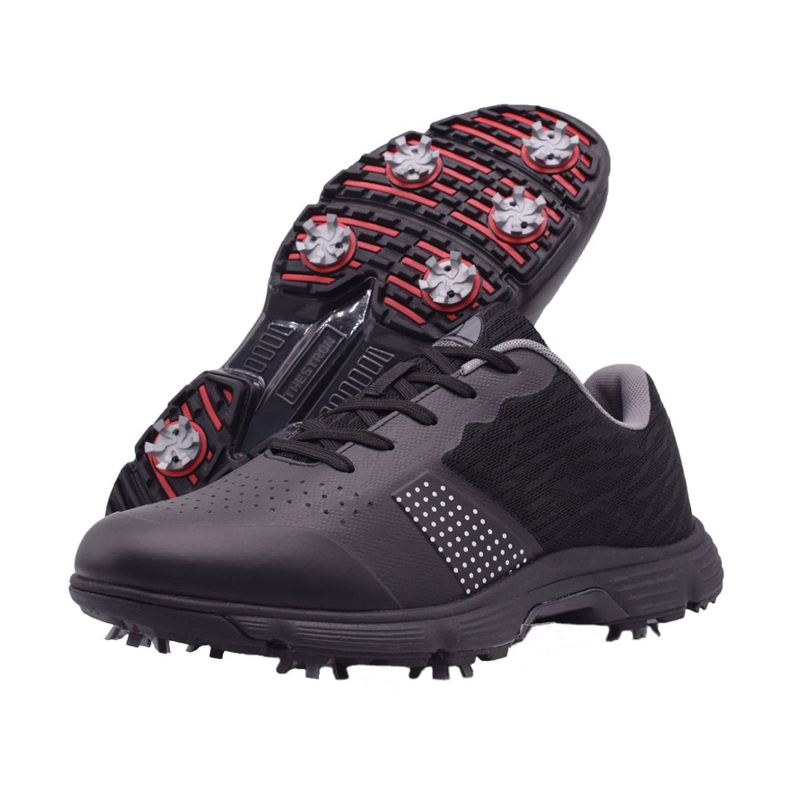 LZQpearl Chaussures De Golf Unisex, Bottes Toutes Saisons pour Hommes, Baskets Lacets Antidérapantes Classiques, Professionnelles