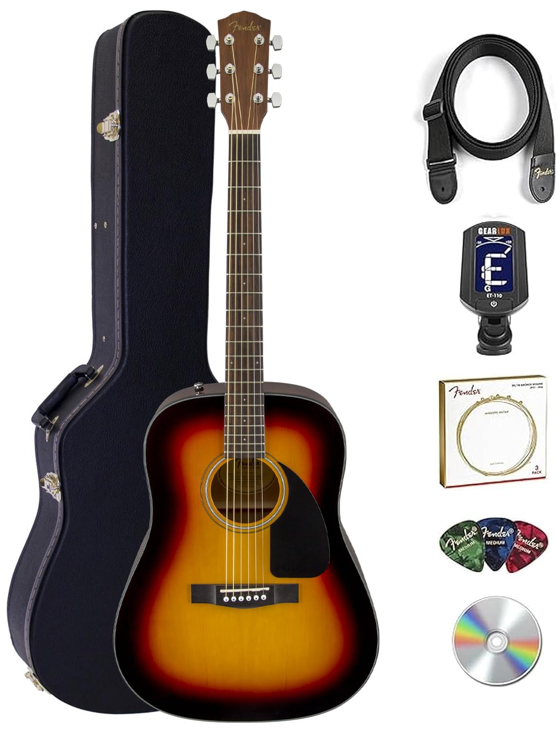 Fender CD-60 Dreadnought Acoustic Guitar - Sunburst