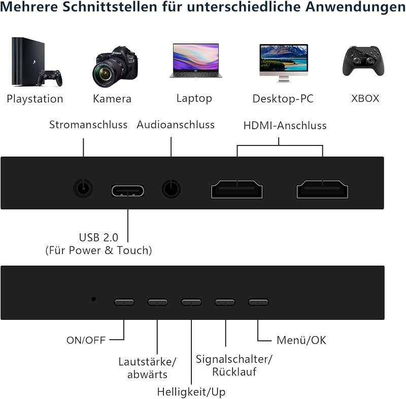 Pisichen 7 Colos Érintőképernyős Hordozható Mini Monitor - HD 1024x600 IPS Kijelző, Laptop, PS4/5, Raspberry Pi Kompatibilis