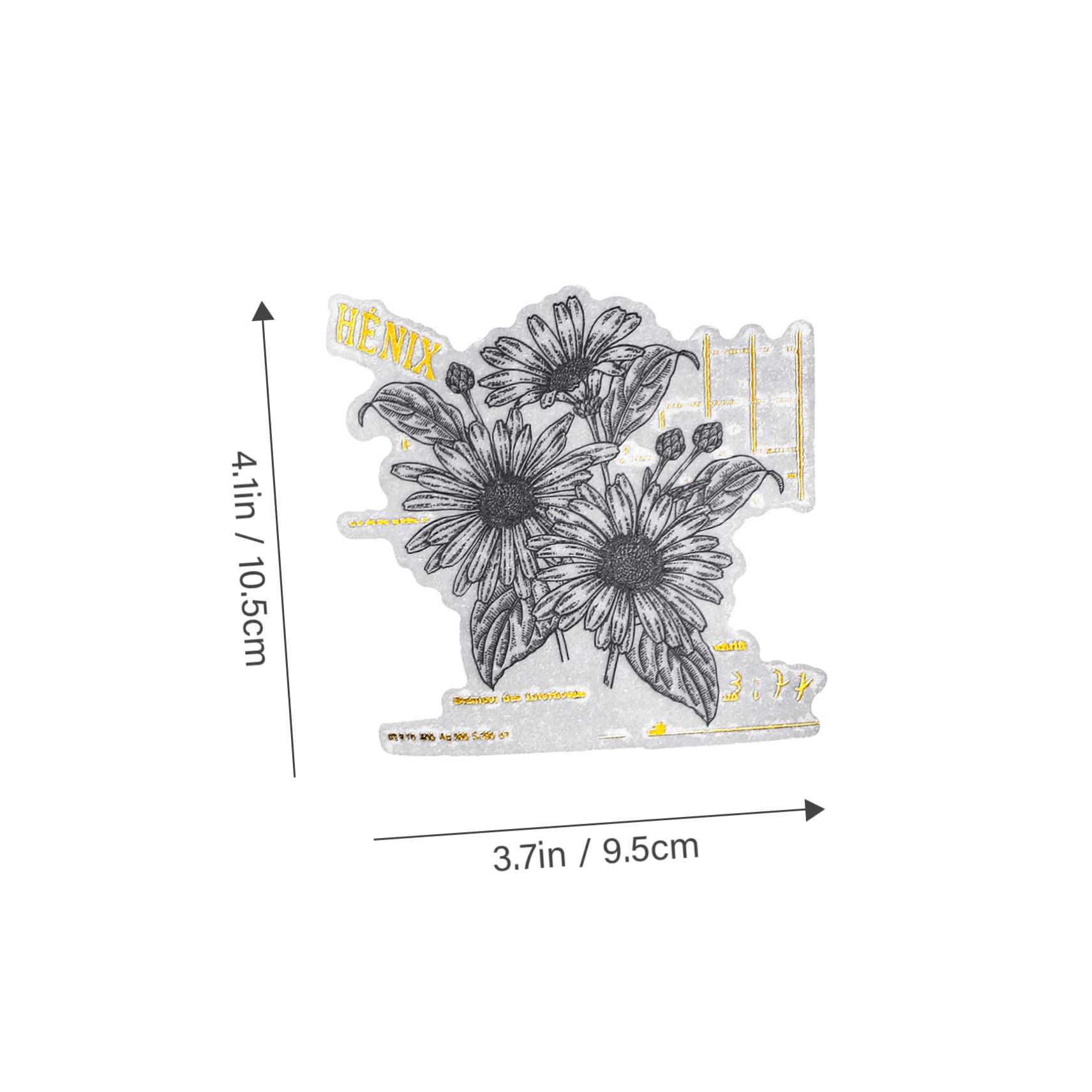 EXCEART 5stücke Hand Account Aufkleber Vintage Blumen Sticker Für Scrapbooking Tagebuch Und Bastelprojekte Pro Packung Sunflower Night