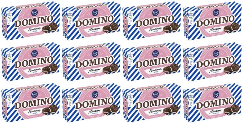 Fazer Domino Marianne Toffee Biscuits 12 Kisten mit 350 g 147,6 Unzen