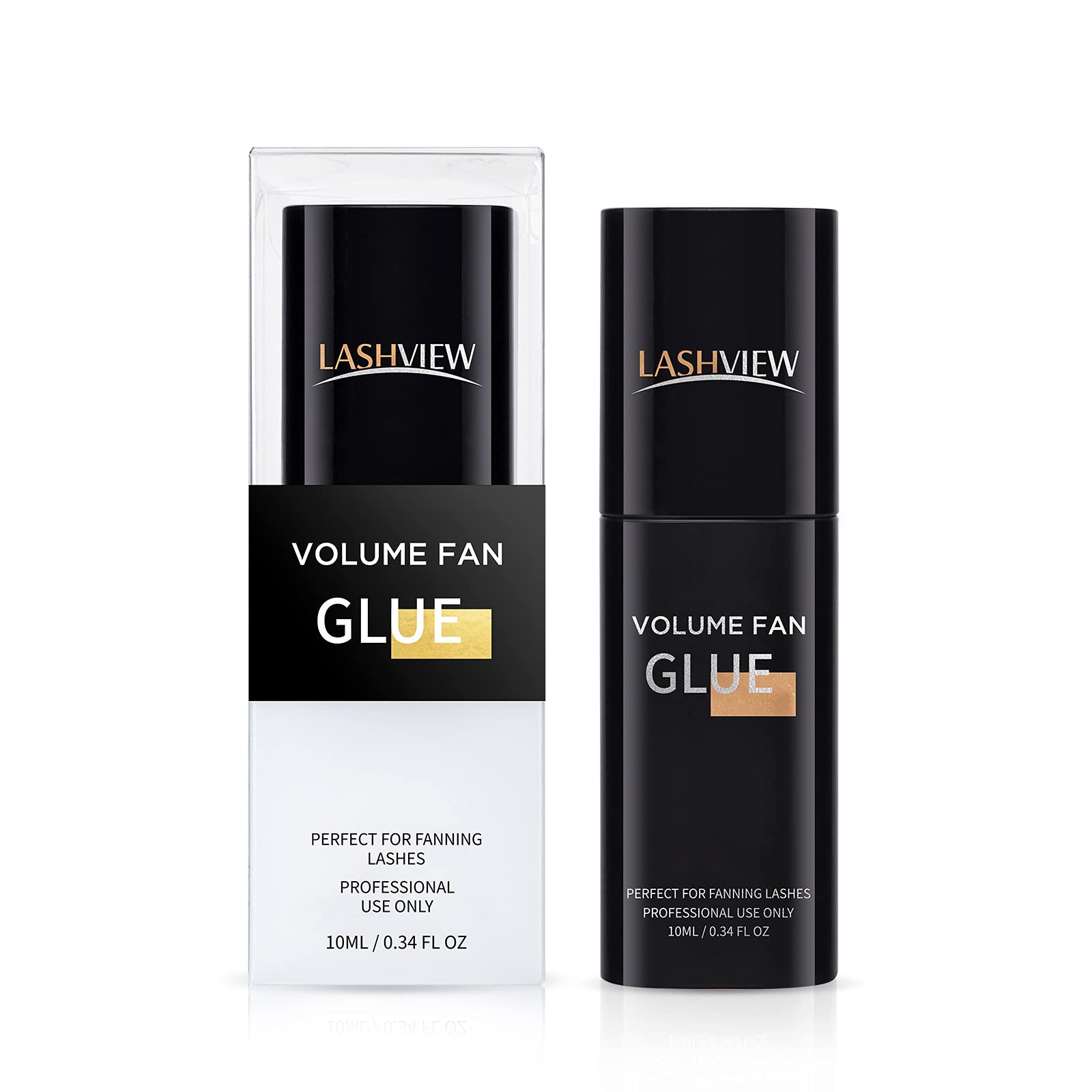 LASHVIEW Eyelash Extension Glue,Lash Extension Glue,Precise Drop Technology Glue,Accurate 0.03ml Per Drop,Maximum Bonding Power,Black Adhesive,1 Sec Dry Time,Long-Lasting Time,10ml