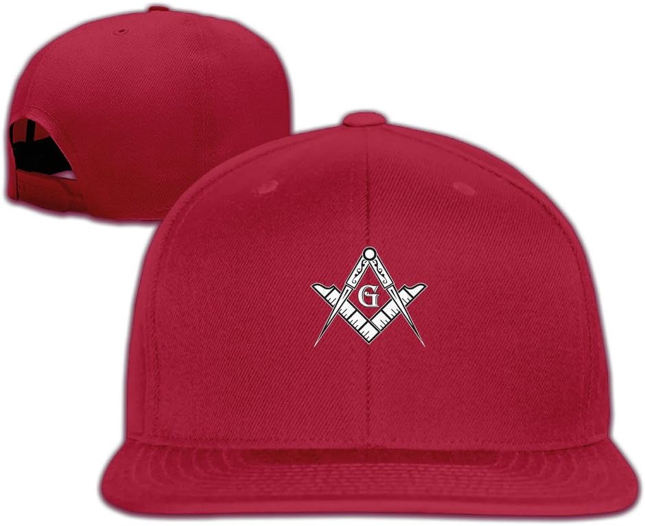 Mens FRAIR Freemason Logo - Square & Compass Symbol Plain Adjustable Cool Snapback Hat Adjustable