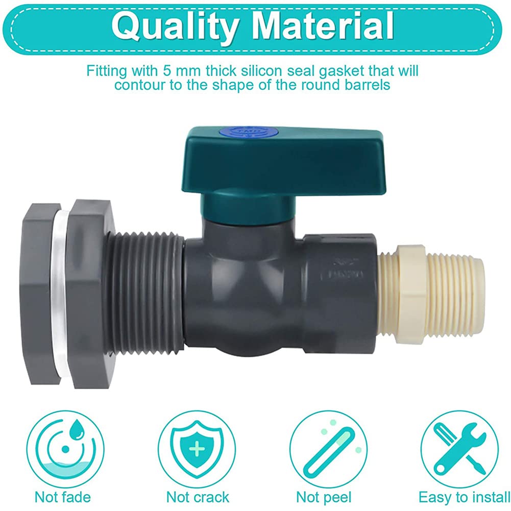 Kit rubinetto per barile di pioggia, rubinetto per serbatoio d'acqua