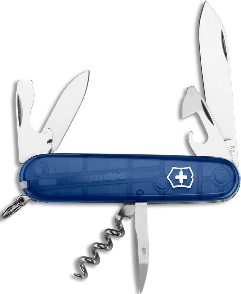 VictorinoxSpartan Swiss Army Knife, 12 Functions, Swiss Made Pocket Knife with Corkscrew, Can Opener and Screwdriver - Sapphire