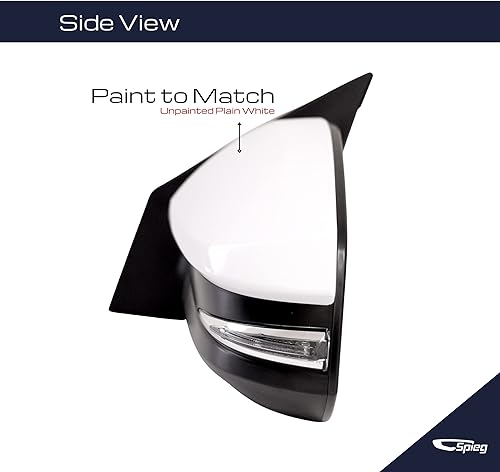 Miniatura 4 de Spieg TO1320310 - Espejo de repuesto para Toyota RAV4 2013-2015, luz de señal de giro calentada, monitoreo de punto ciego, pintura plegable para que