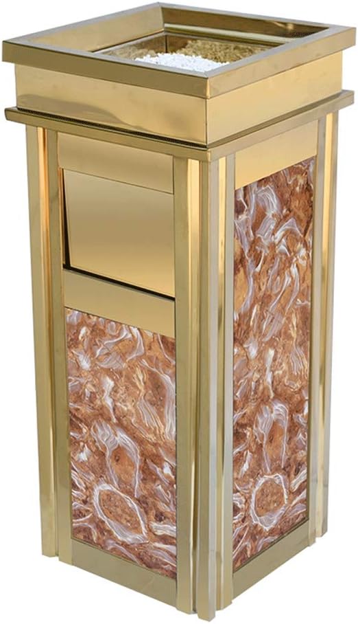 Waste Bins,Rrubbish Bin Outdoor Trash Can Outdoor Waste Bins Outdoor/Indoor Trash Canokiroom Stainless Steel Ash Column Commercial Trash Cans Heavy Trash Can/a/Side Oni