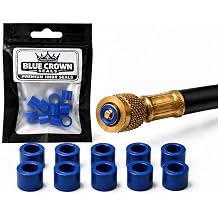 Premium HNBR 1/4" HVAC Hose Seals, Blue, for Manifold Gauge Sets, Refrigerant & Oil Resistant, 10 Pack