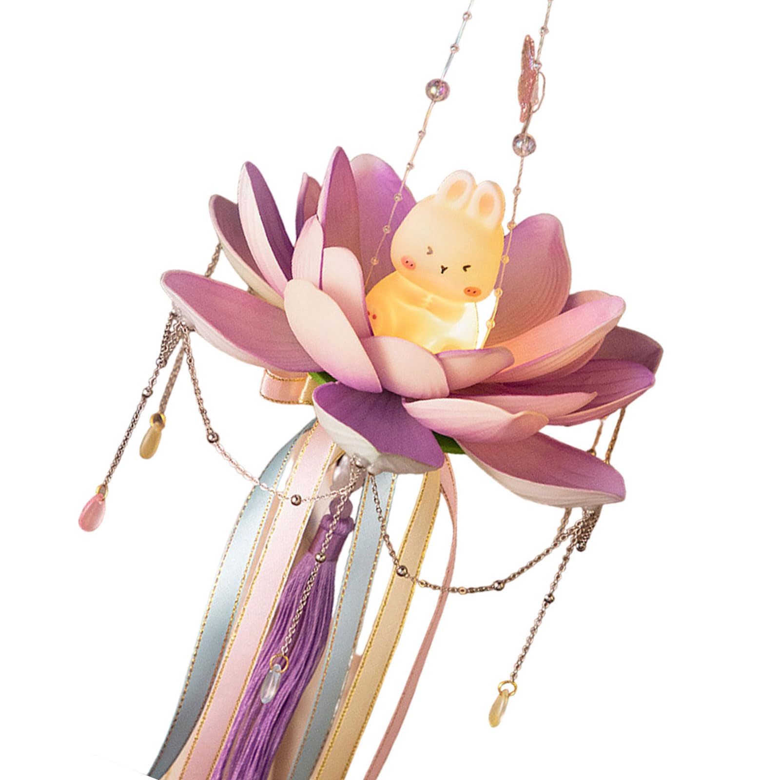 Buxuaaaa Yunxiangzi Flower And Rabbits Light Decorative Rabbits And Flower Autumn Light Charm For Indoor Outdoors Use Celebration
