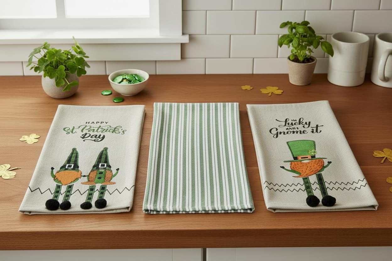 Serafina Home St. Patrick's Day Festliches Zwerg Handtuch-Set