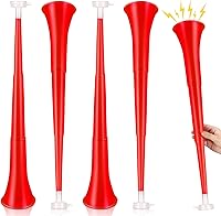 Vista 7 de Sosation Cuerno de estadio plegable de 24 pulgadas, Vuvuzela de plástico para trompeta, emitedores de ruido para eventos deportivos