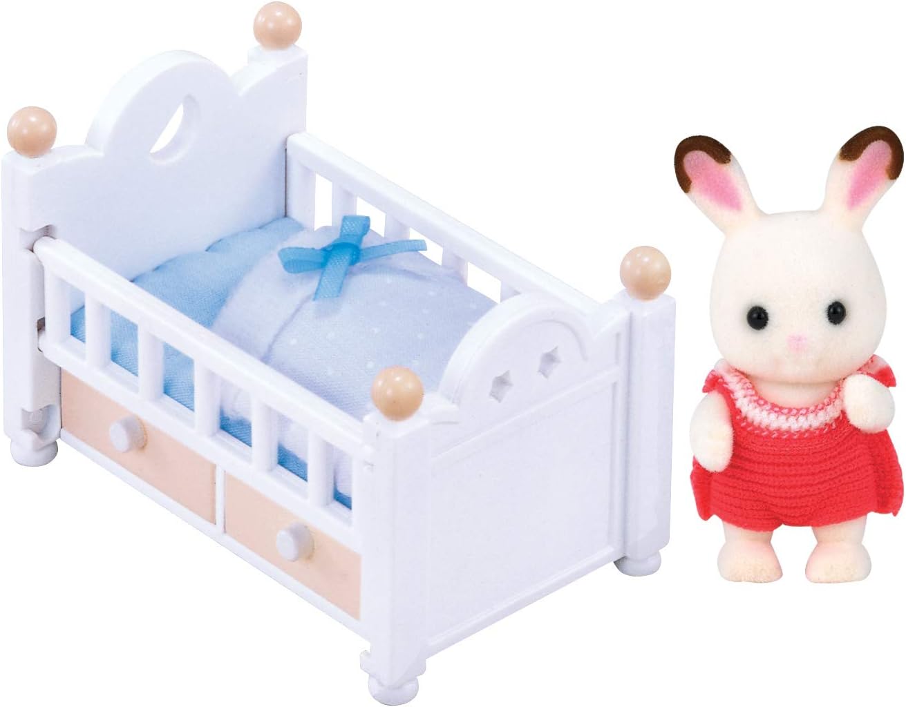 Sylvanian Families 5017 Chocolate Bunny Baby with Cot Doll's House Playset Multi-Coloured, Multicoloured, standard size - Image 3