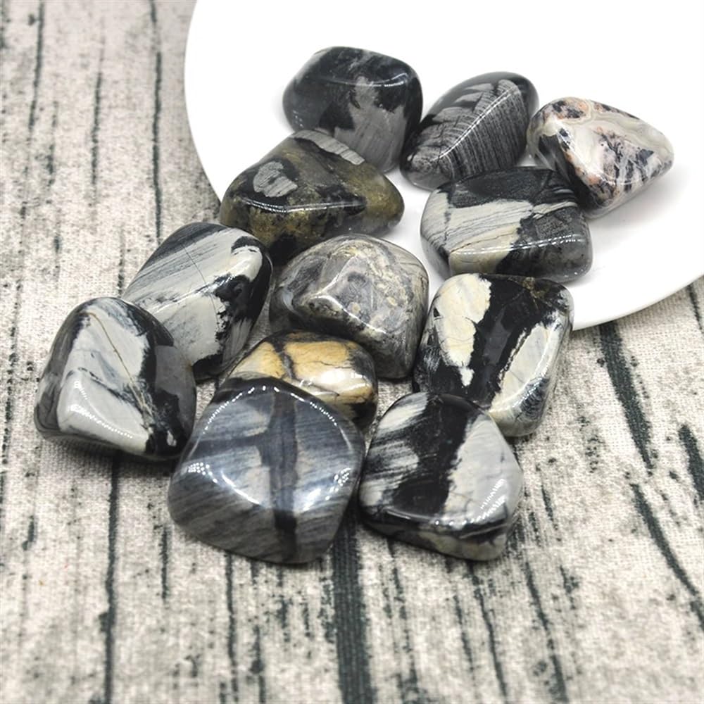 AtkitS Natural Natural Silver Leaf Jasper Gravel Gravel Irregular Size Rambés Stone Reiki Healing Crystal Quartz Mineral Aquarium Home Decoration (Size : 200g)