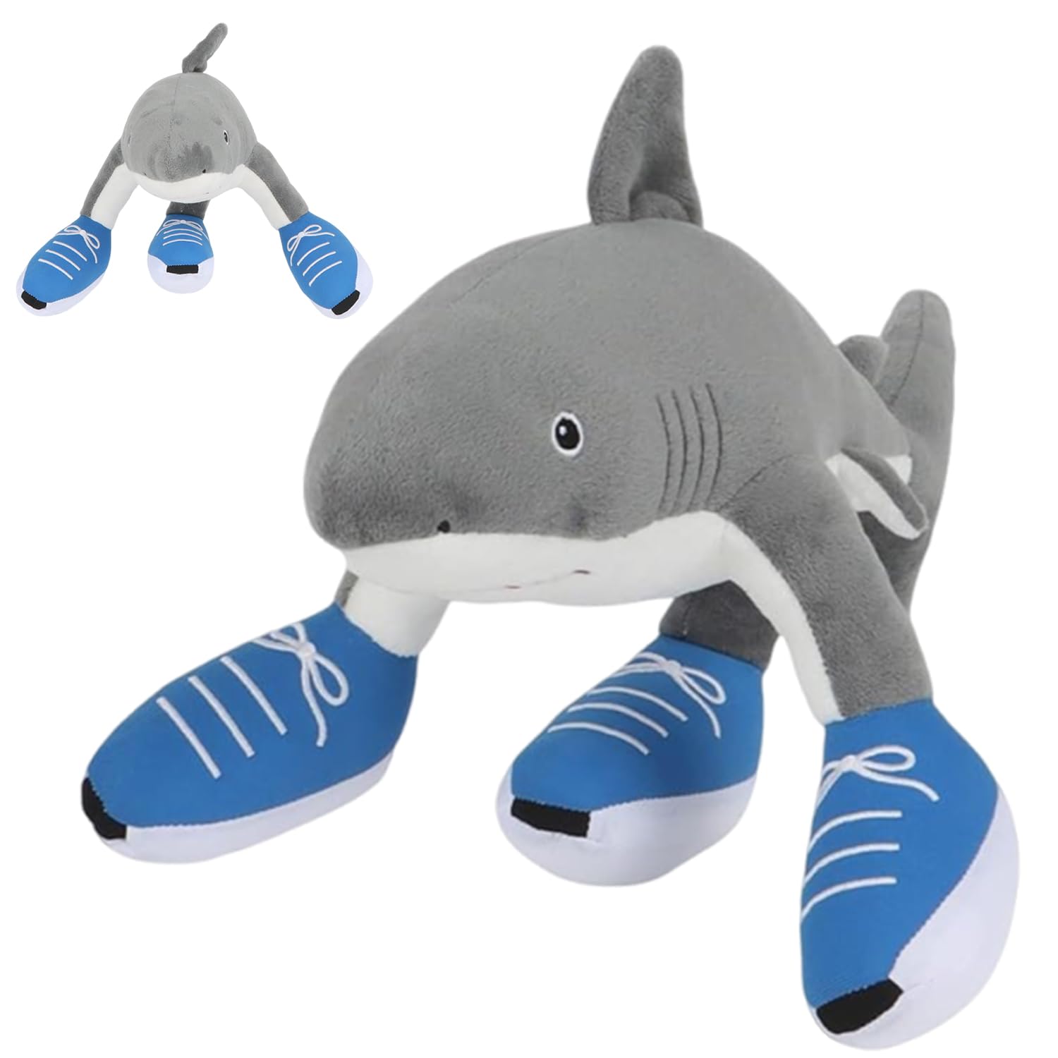 Tung Tung Tung Sahur Plush, Tralalero Peluche Italian Brainrot,Peluche Di Tralalero Tralala, Morbido Cuscino Peluche Forma Animale, It-alian B-rainrot Plush toy, Regali per Ragazzo Ragazza(Squalo)