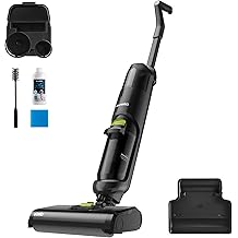 Wet Dry Vacuum Cleaner Cordless, Mop Vacuum Cleaner with Self-Cleaning System, Lightweight Hardwood Floors Vacuum for Pets and Sticky Messes, Black, NEW400
