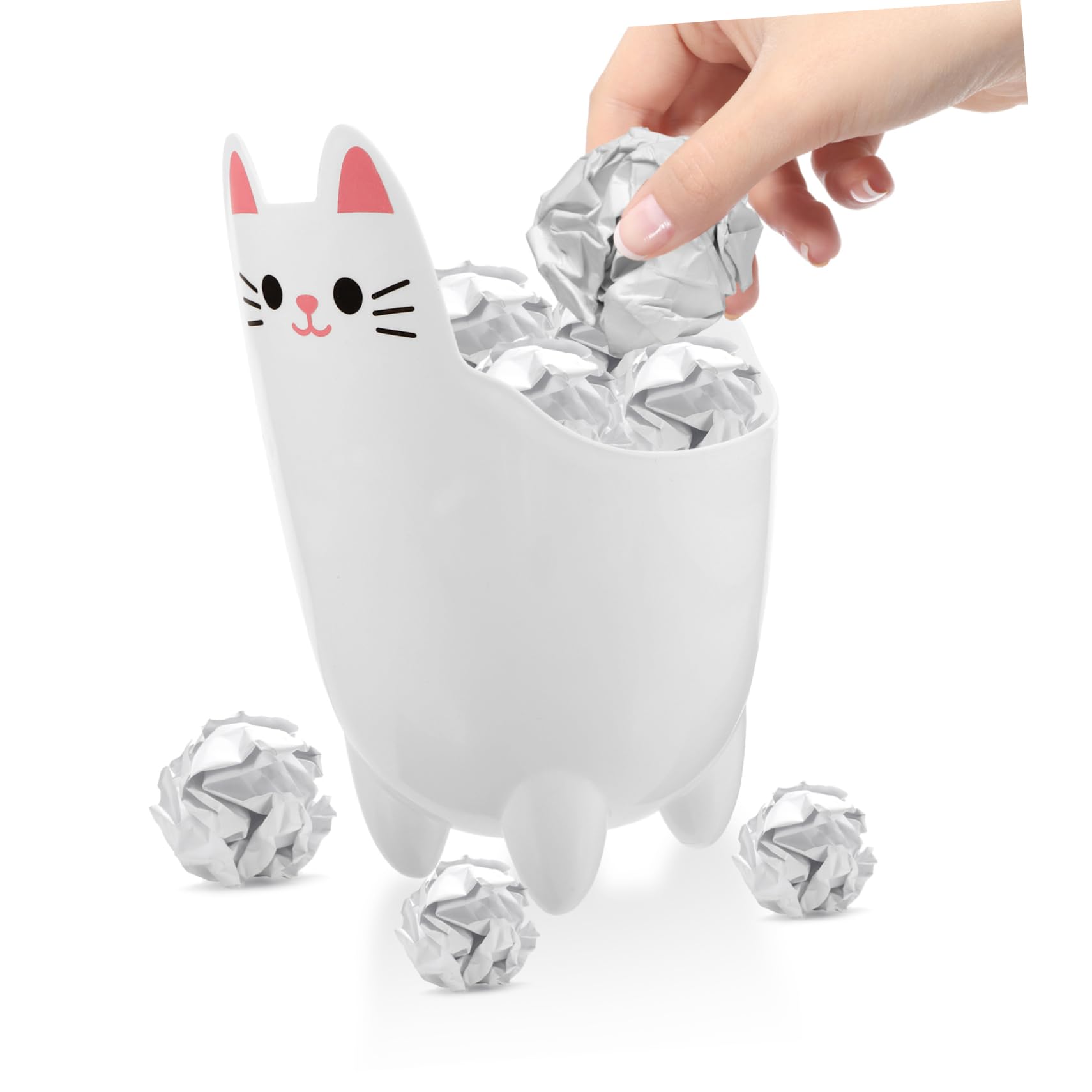 Amazon｜SOESFOUFU 猫の形をしたゴミ箱 プラスチック製のゴミ容器  