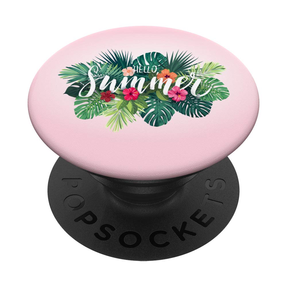 Hello Summer Welcome Tropical Flower Design