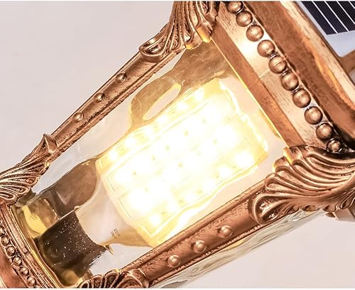 Miniatura 7 de Luces de poste al aire libre, estilo europeo, luz solar de columna para jardín, villa, jardín, valla al aire libre, puerta, luz IP42, columna