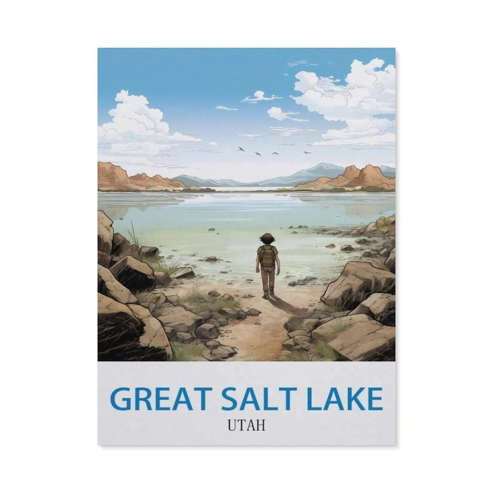 BEAYODKP DIY Diamond Painting，Great Salt Lake Utah（30 x 40 cm）