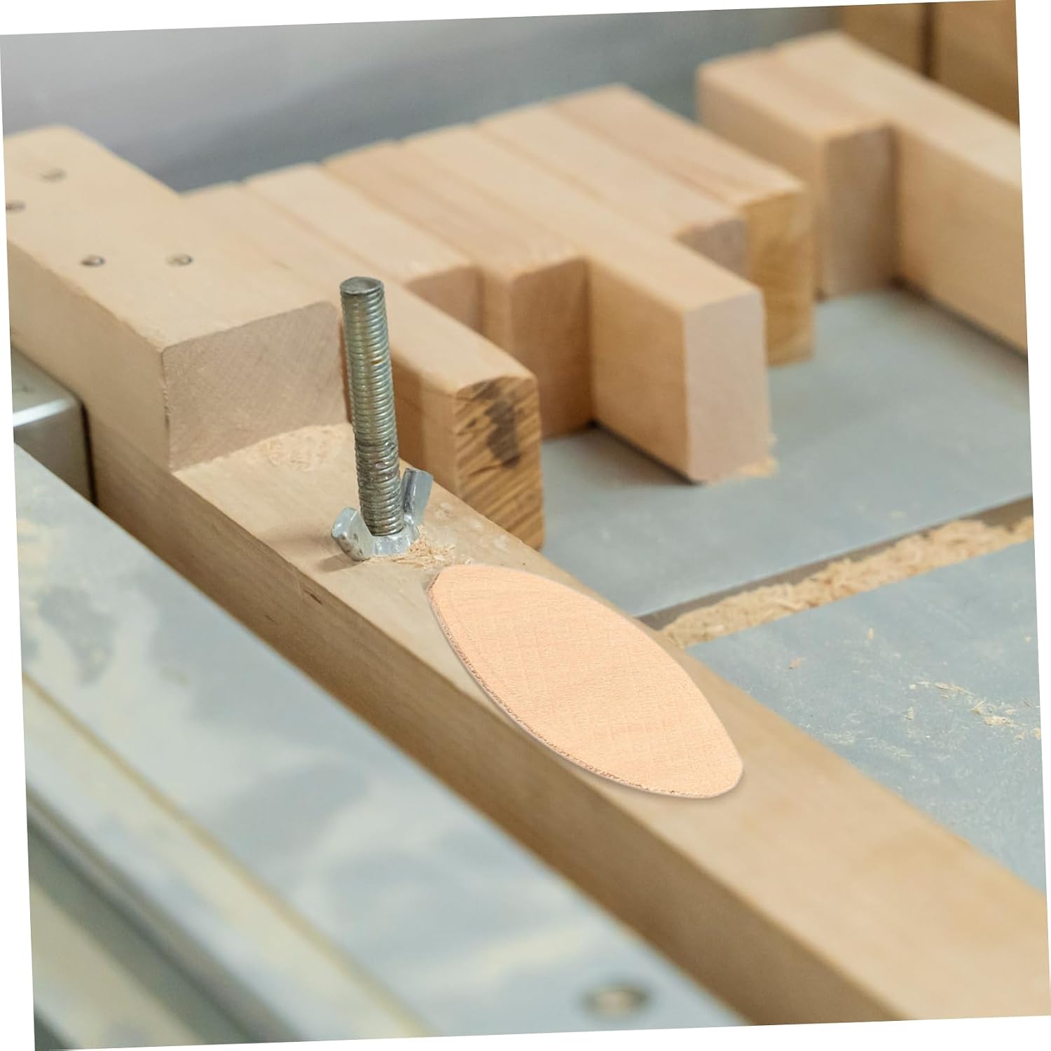 Cabilock 100pcs Wood Biscuit Joiner Hardwood Biscuits Slotting Machine for Woodworking Furniture Making