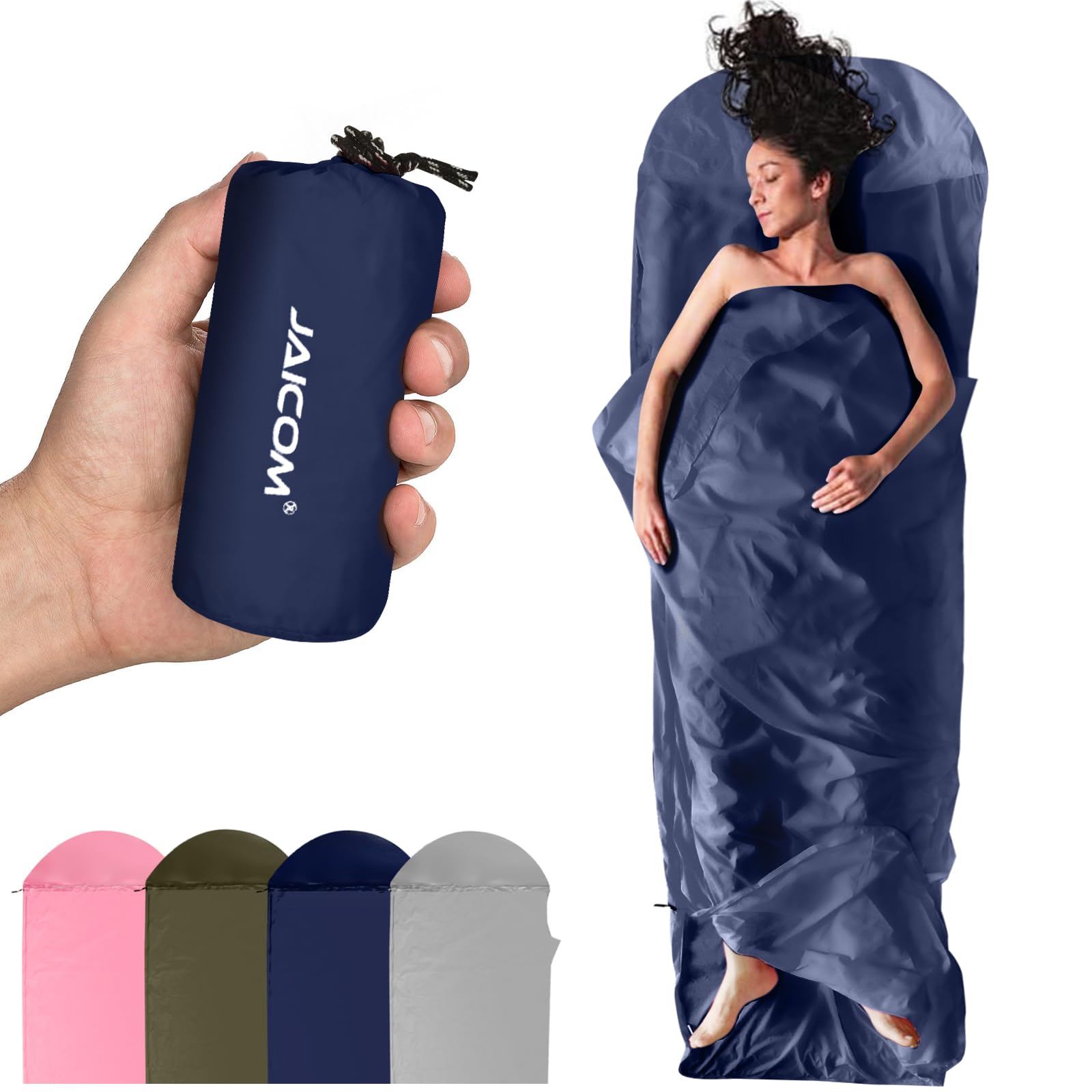Ultralight Sleeping Bag Liner - 5 3 oz Washable Adult Sleep Sack Travel Sheets Self Tan Sleep Sack