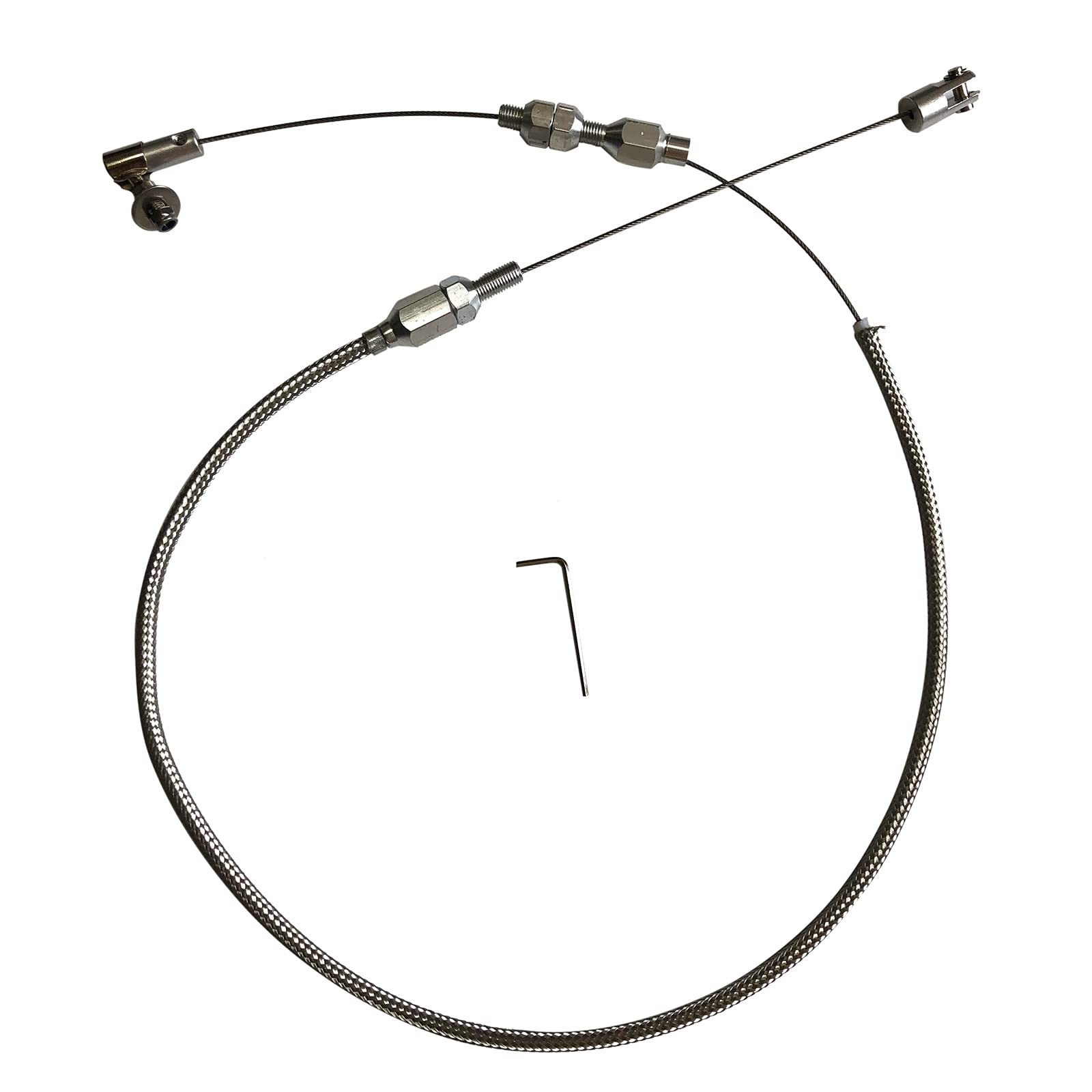 spartshome Universal Throttle Cable Stainless Steel 24 Fit for Mopar Ford GM Chevy and More 265 327 351W 400M