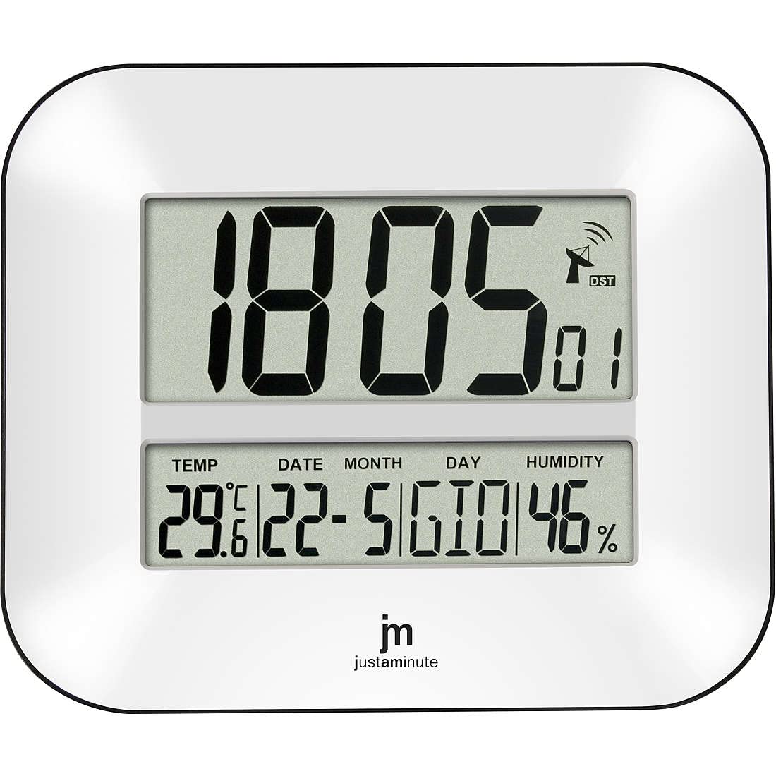 Lowell JD9902 Digital Wall Clock Rettangolo Bianco Orologio da Parete