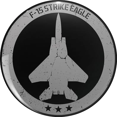 F-15 Strike Eagle Fighter Aircraft Military Aviation Air Force Pin Lapel Pin Brooch Steel Pins Badge 0.75"