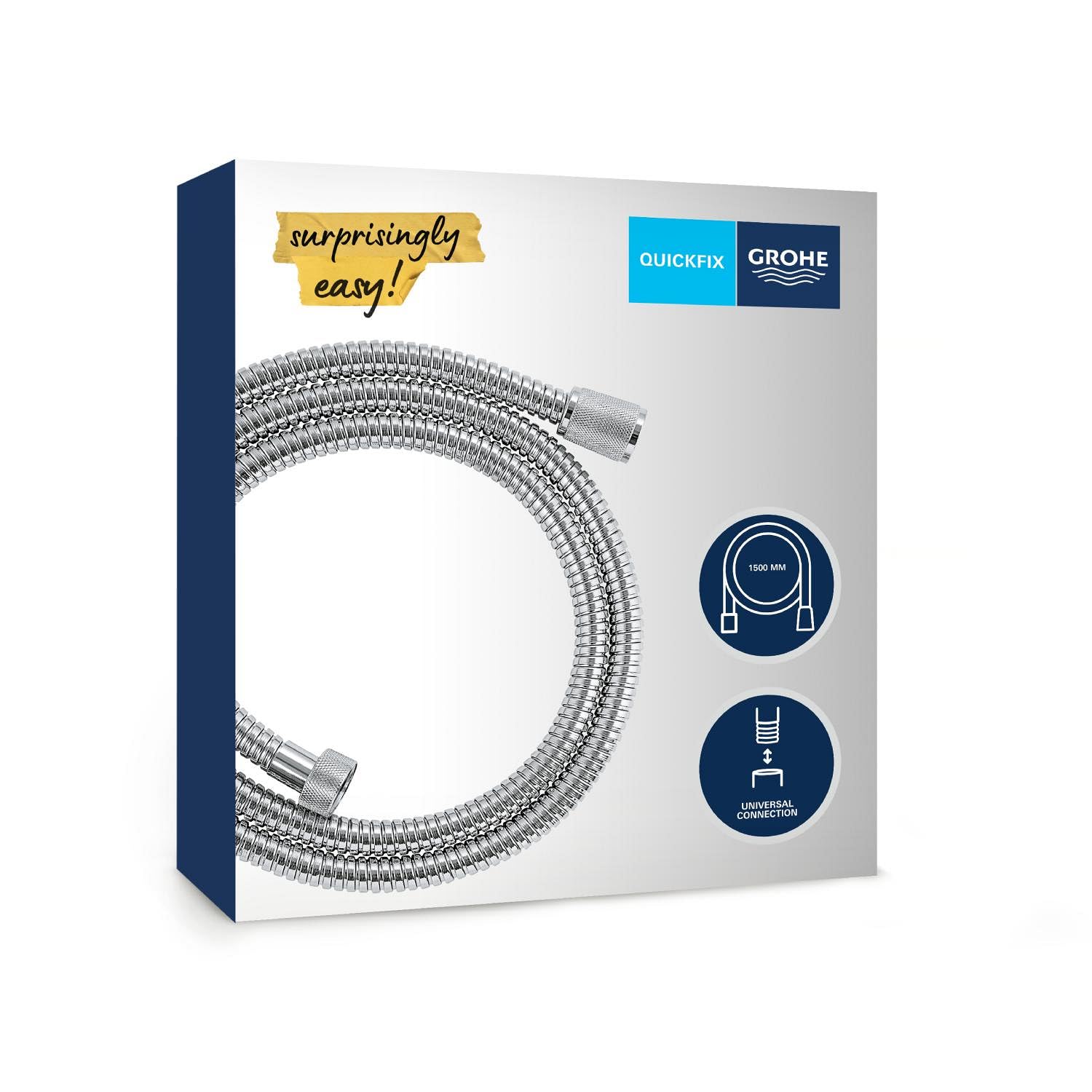 GROHE QUICKFIX VitalioFlex, Flessibile doccia, in metallo, 1500mm, 22108000