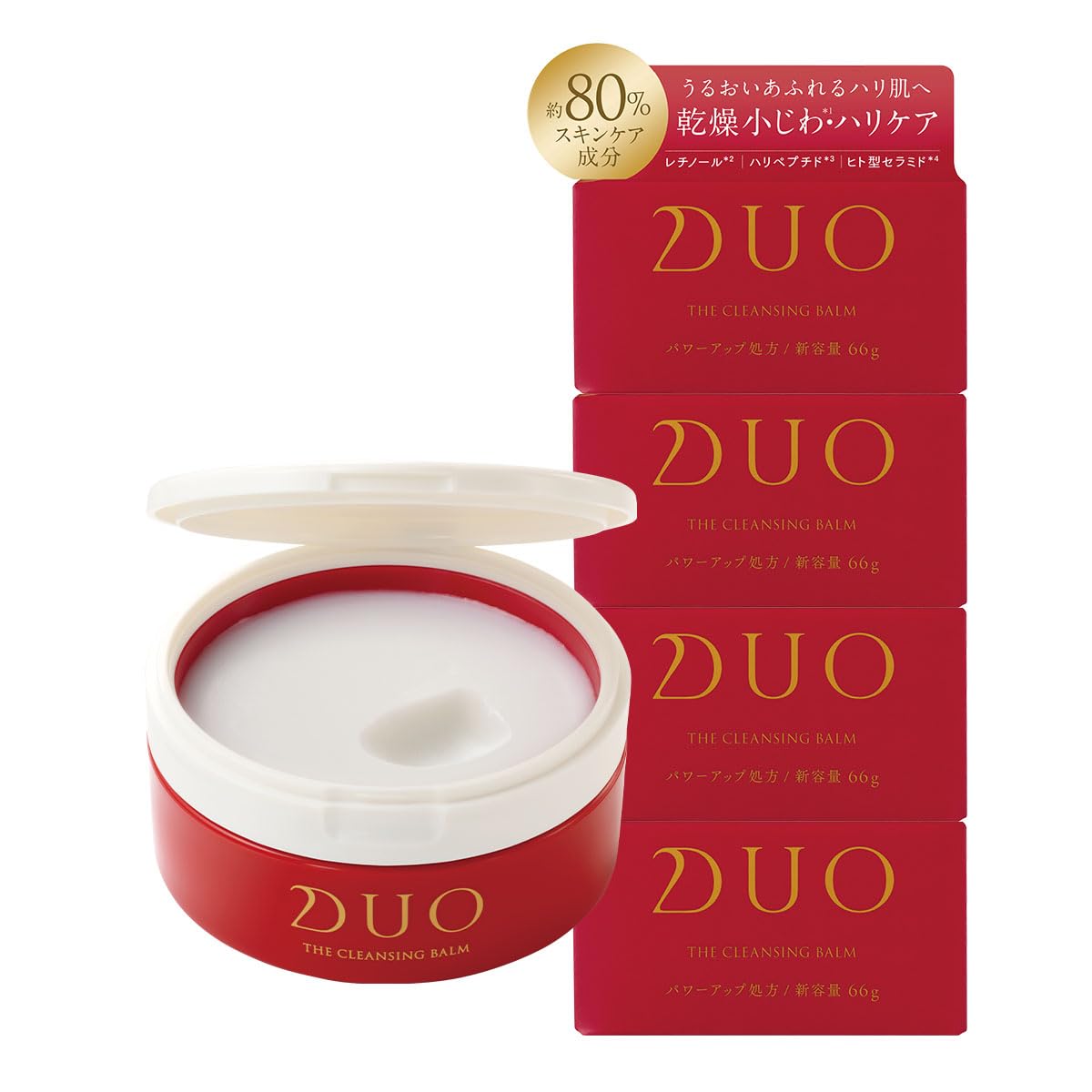 Amazon | 【乾燥小じわ・ハリケア】 DUO ザ クレンジングバーム 66g×4