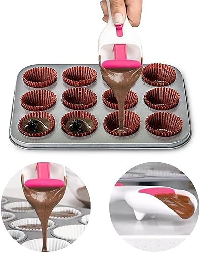 Miniatura 8 de 2Pcs Batter Dispensers Cake Pastry Spatula Spoon Cupcakes Shovel Cake Dispensing Spoon Durable Baking Pastry Tools
