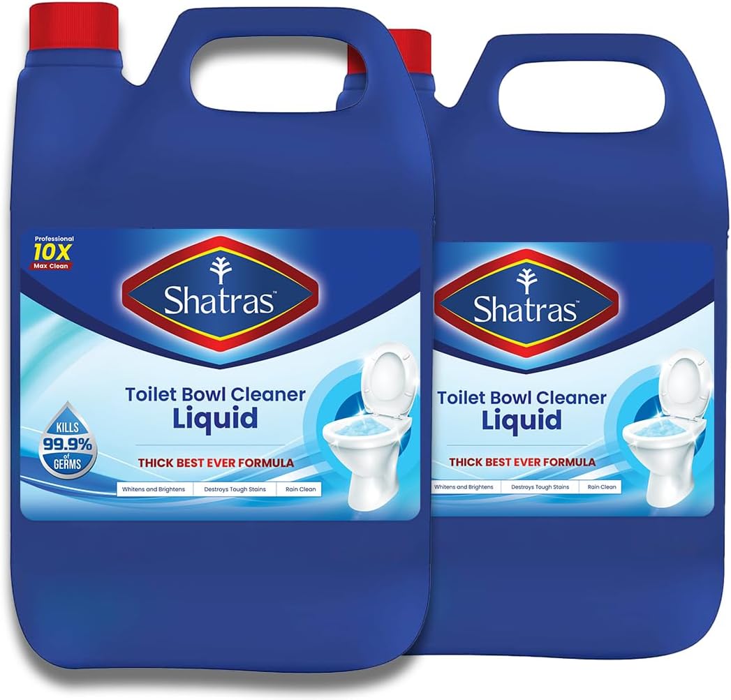 Disinfectant Toilet Cleaner 5Liter (Pack of 2) | Removes Toughest Stains With Sparkling Shine |Kills 99.9% Germs | Advanced Thicker Formula | Provides Long Lasting Freshness