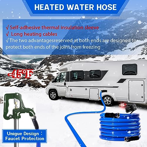 Rehoseup R2 30Ft,15Ft, Heated Water Hose For Rv,-45 ℉ Antifreeze Heated Drinking Garden Water Hose,Electrically Heated Garden Hoses thumb #1