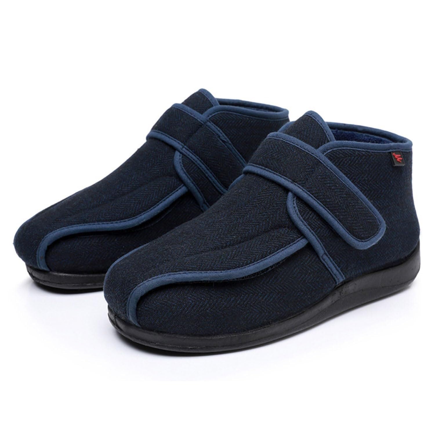 Zapatos Ortopédicos Extra Anchos Talla 40 | Forro felpa cálido, suela antideslizante, velcro. Ideal diabéticos/pies hinchados. Int/ext. Regalo.