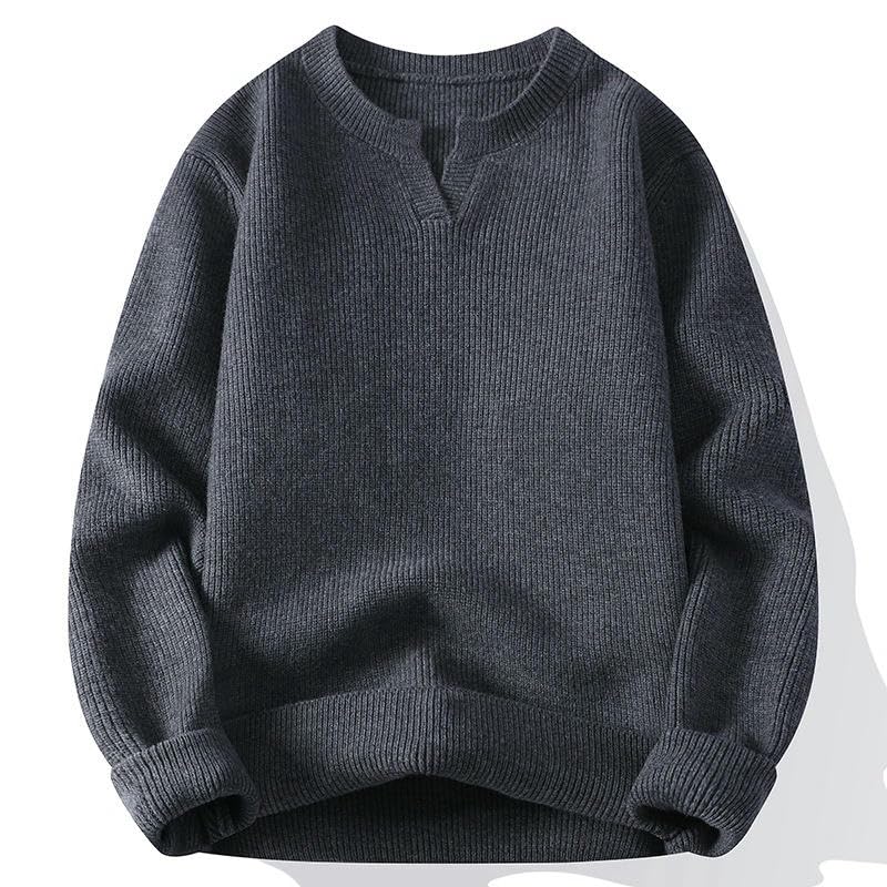 Pull homme col rond tricot chaud classique mode hiver moderne