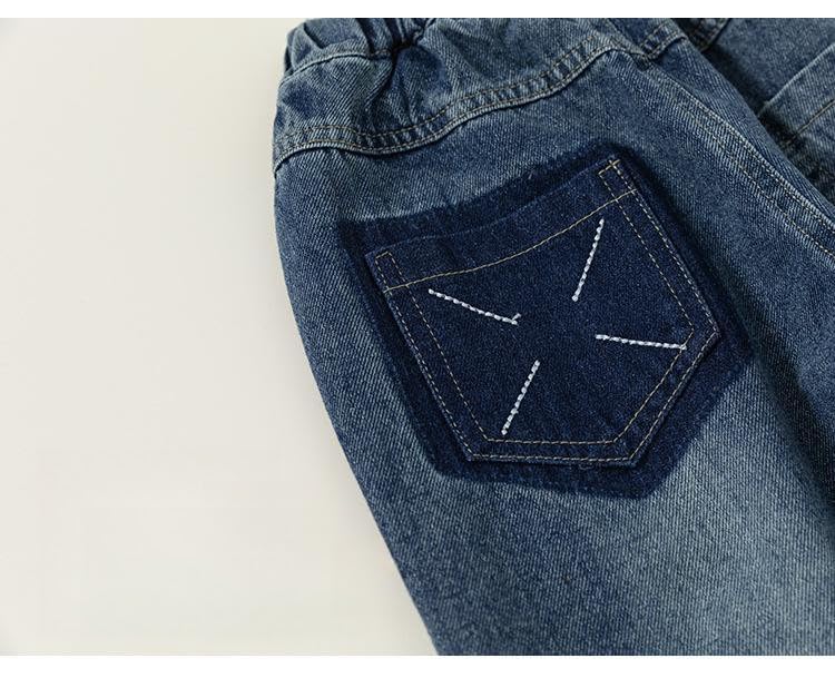 Toddler Kid Boys and Girl Casual Jogger Elastic Jeans Toddler Kids Fashion Loose Denim Pants with Pockets (Blue,90/18-24 M,Unisex,Big Kid,US,Age,18 Months,24 Months)