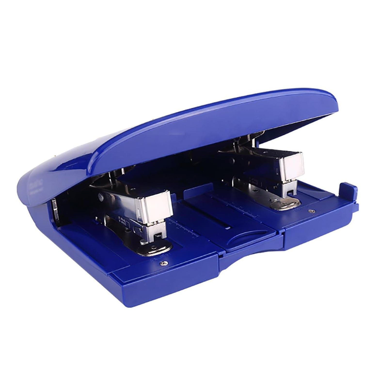 Piccola rilegatrice a doppia testa, formato A4, pinzatrice a 2 fori, profondità di alimentazione regolabile da 0 a 58 mm, per scuola, ufficio, magazzino