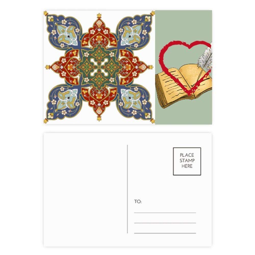 Lot de 20 cartes postales parallèles avec motif de feuilles de fleurs - Pour remerciement